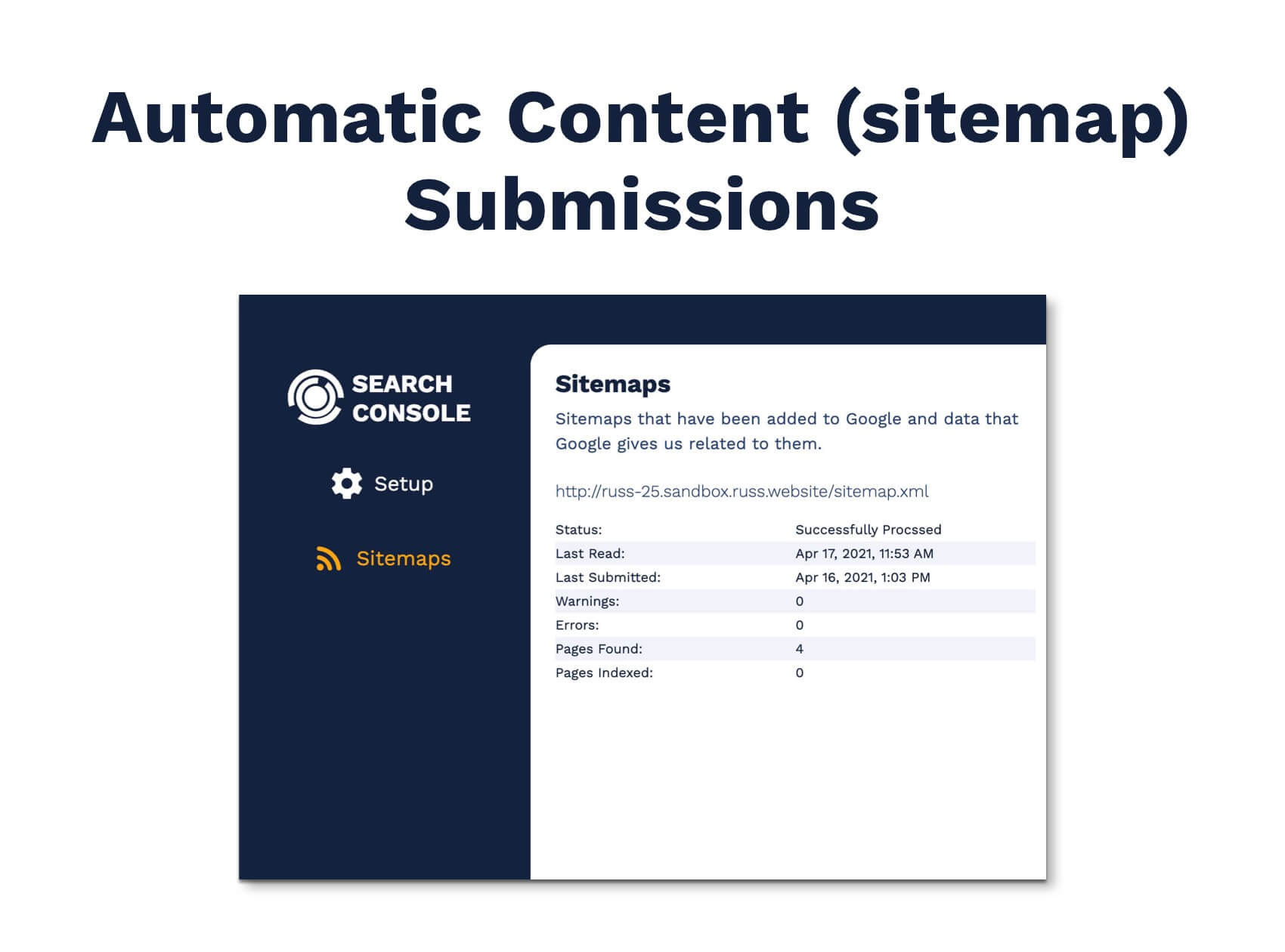 Search Console App - Sitemaps
